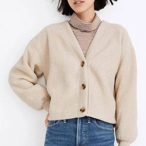 Madewell fleece cropped cardigan